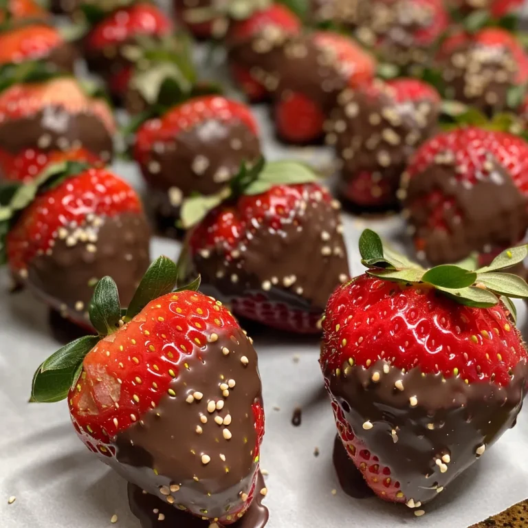 Chocolate covered strawberries arranged on parchment paper, some drizzled with white chocolate.