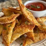 Juicy mozzarella sticks, lightly fried in an air fryer, served on a wooden platter.