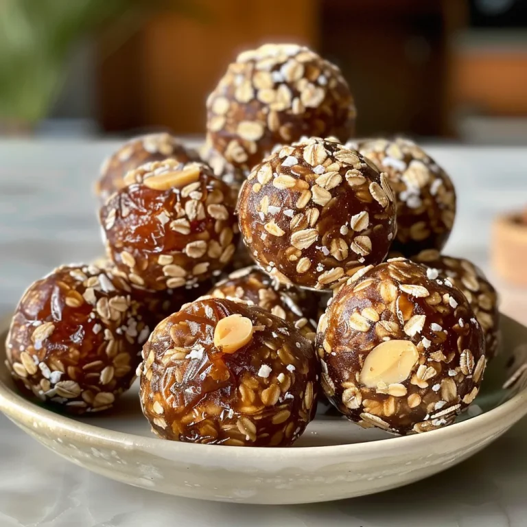 Juicy Date Energy Balls arranged on a white plate.