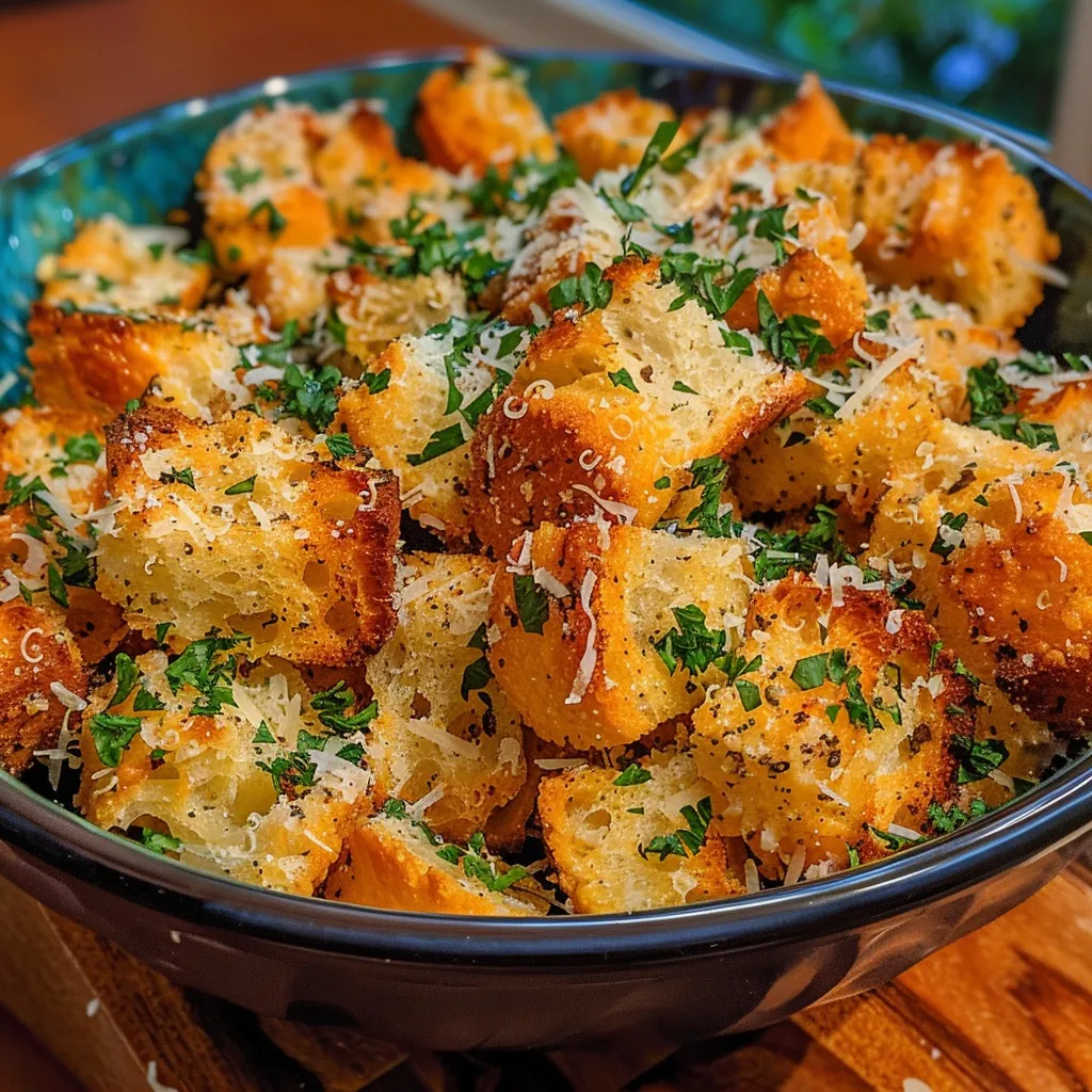 Tasty garlic bread snacks with a sprinkle of herbs, ready to be enjoyed.