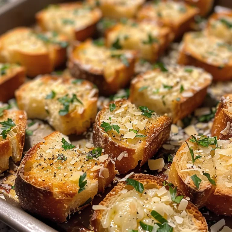 A side view of crispy garlic parmesan bread bites, highlighting their delectable crust.