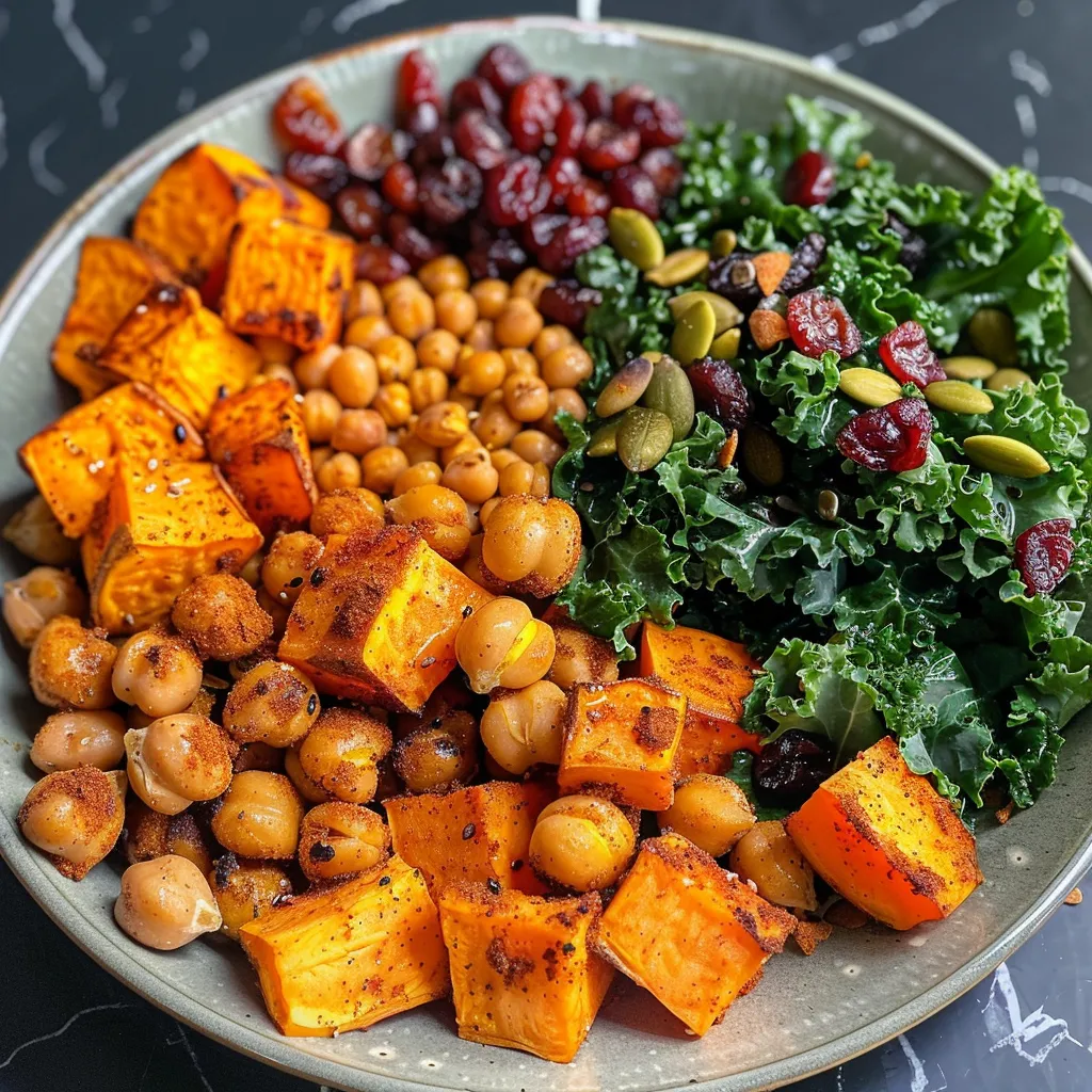 A delicious winter power bowl showcasing fresh ingredients and toppings.