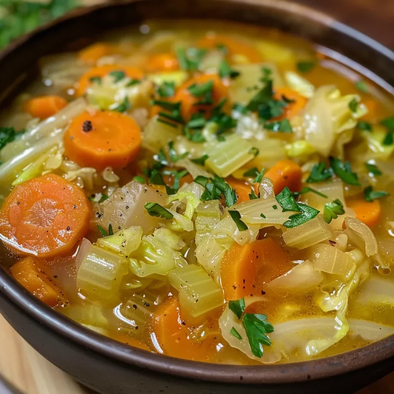 Juicy winter detox cabbage soup with shredded cabbage and vibrant carrot slices in a bowl.