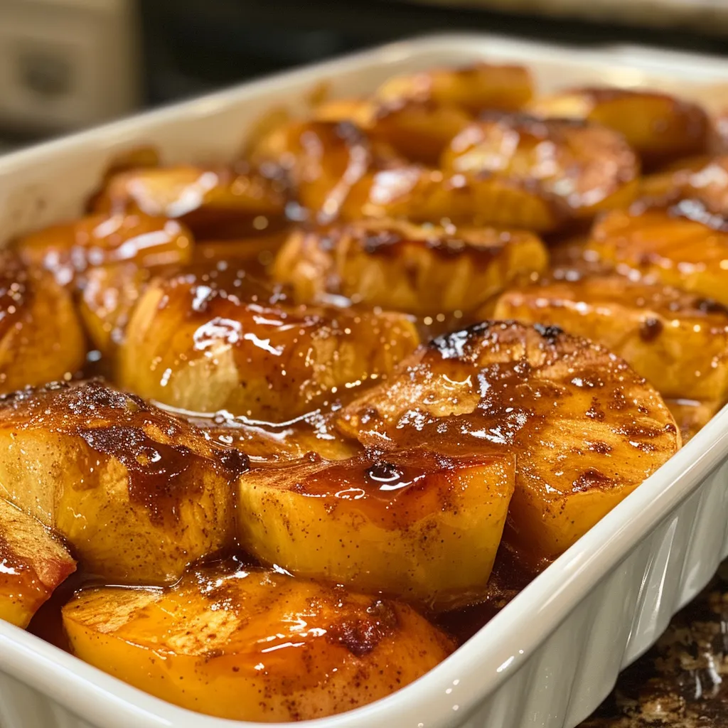 A collection of perfectly baked cinnamon-spiced apple slices served in a bowl.