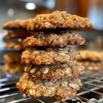 Juicy banana and oat cookies arranged neatly, showcasing their soft interior.