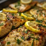 Juicy tilapia bake with a golden-brown finish, highlighted by lemon zest and garlic.