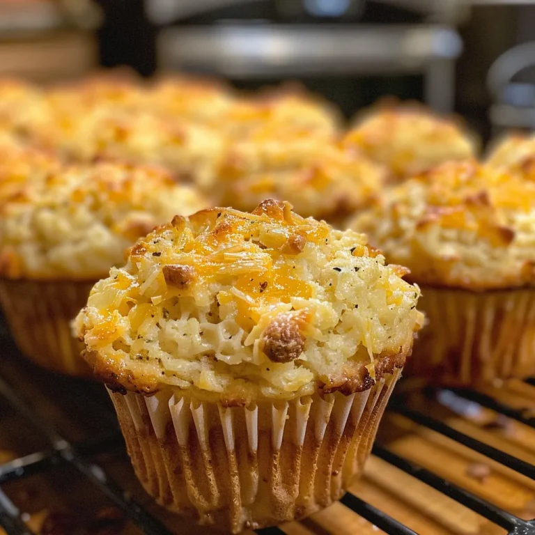 Juicy gluten-free savory muffins showcasing a crispy exterior and melted cheese on top.