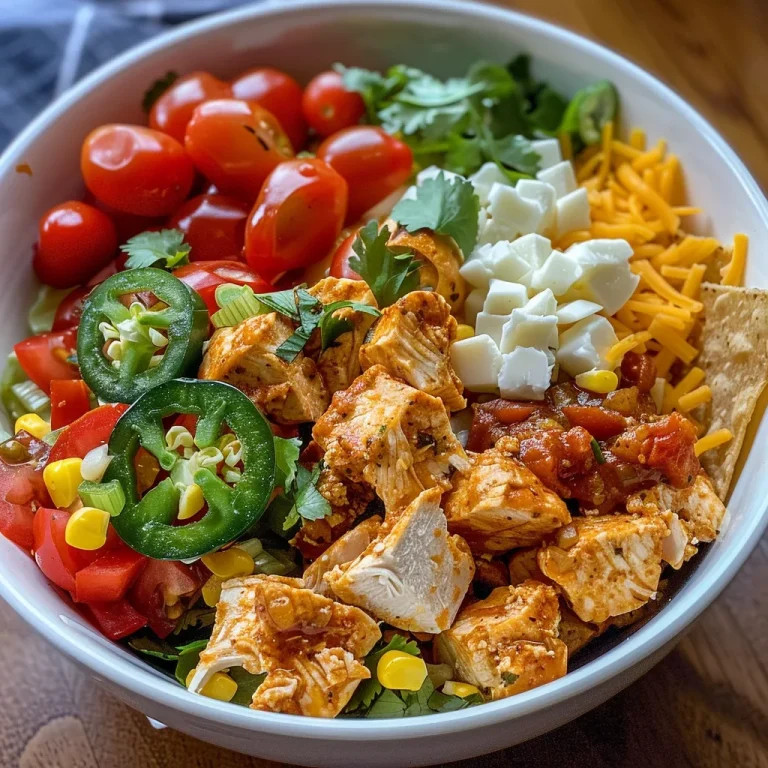 Juicy High Protein Cottage Cheese Chicken Taco Bowl showcasing thick cottage cheese and tortilla chips for scooping.