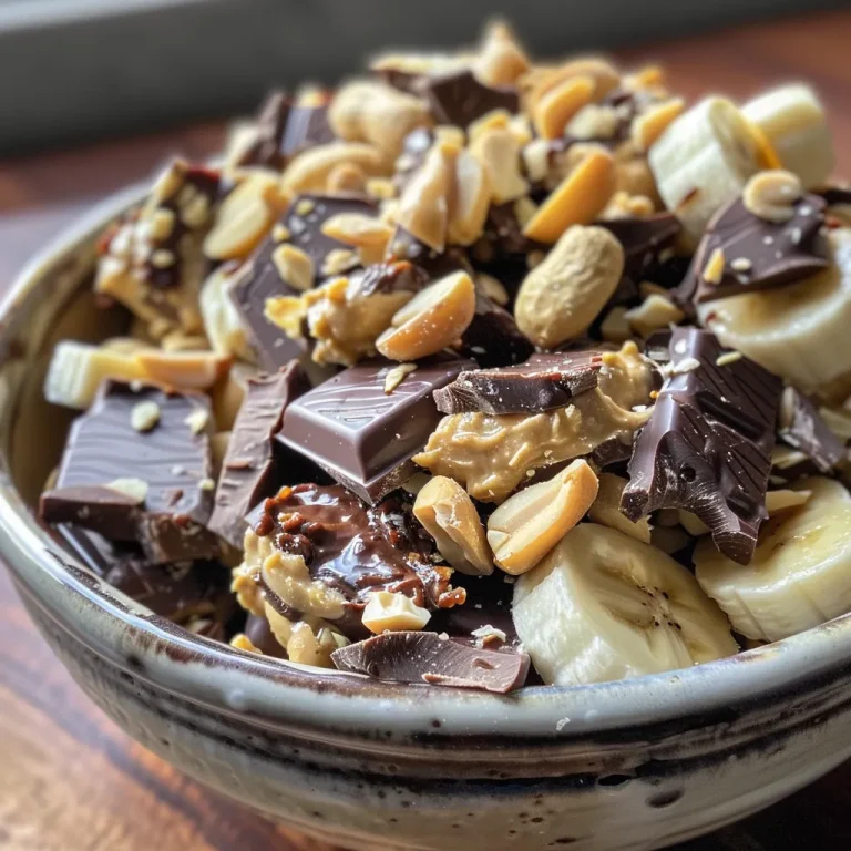 Tasty peanut yogurt banana chocolate clusters arranged on a plate with a creamy texture.