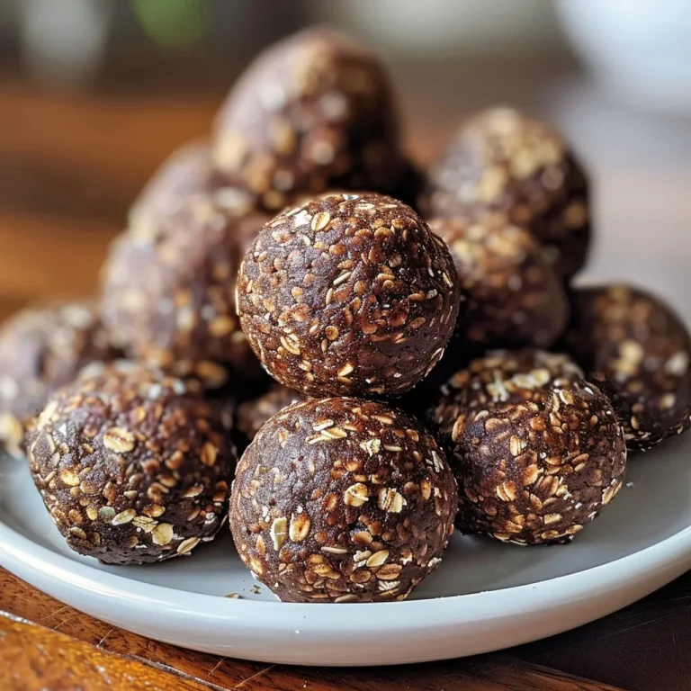 Detailed image of vegan chocolate peanut butter balls coated in cocoa powder.
