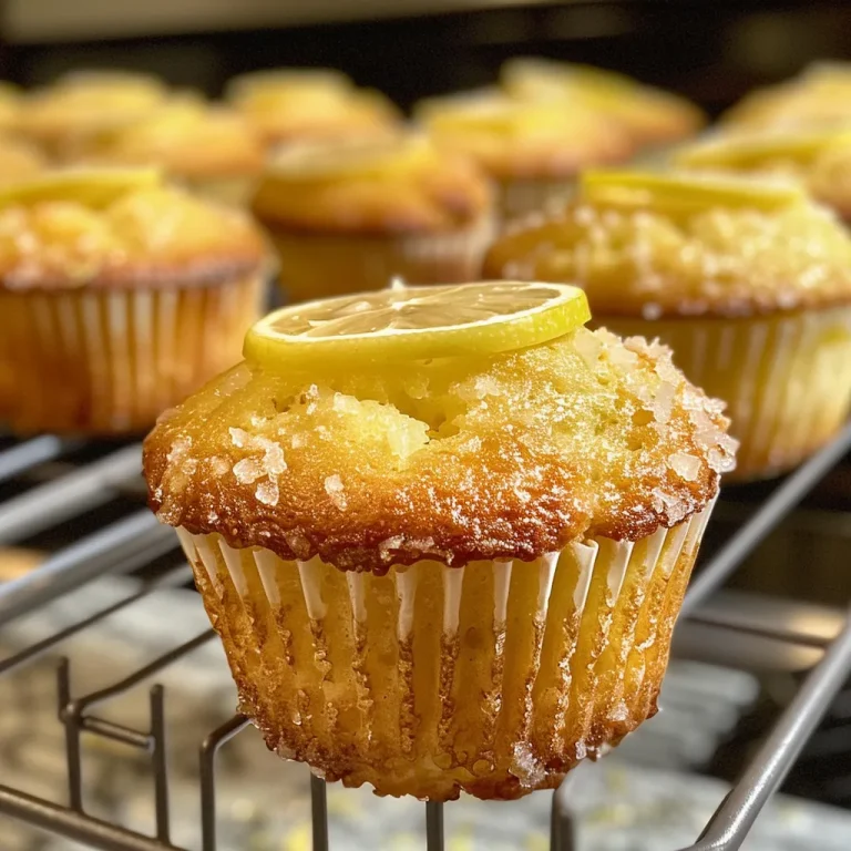 Juicy vegan lemon muffins displayed on a plate, highlighting their inviting appearance.