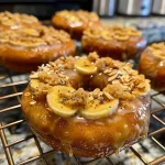 Delicious-looking doughnuts made with bananas and oats, showcasing their texture.