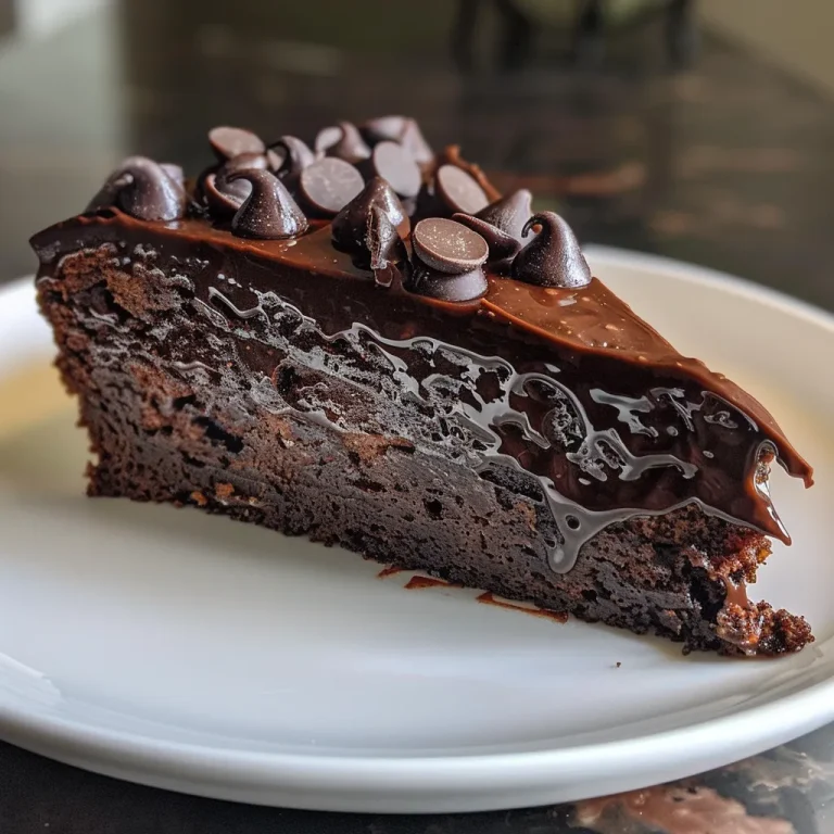 A detailed side view of a chocolate banana cake featuring a rich, dark exterior and soft interior.
