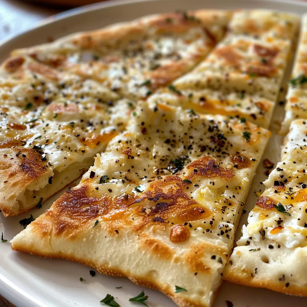 Delicious cottage cheese flatbread captured in vibrant detail.