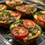 Delicious Egg Muffin Cups featuring a mix of eggs and fresh veggies, baked to perfection.