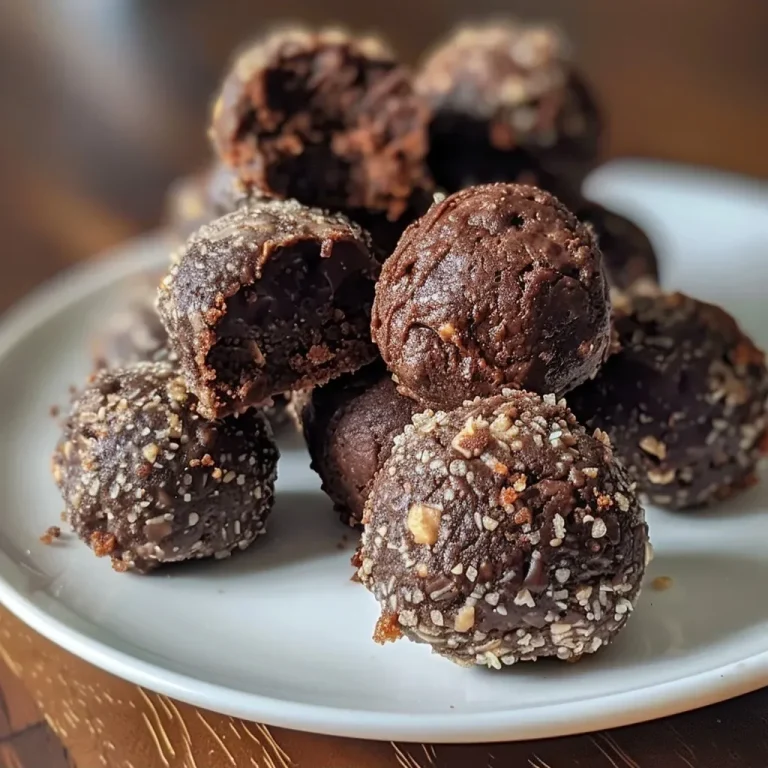 ['A close-up view of no-bake brownie bites with a rich chocolate texture.', 'Side view of delicious no-bake brownie bites topped with mini chocolate chips.', 'Juicy chocolate brownie bites displayed on a plate, highlighting their smooth surface.', 'A tempting arrangement of no-bake brownie bites, showcasing their dark cocoa color.']