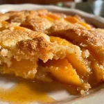 ['Side view of a healthy peach cobbler with golden crust and juicy peach filling.', 'Close-up of a delicious peach cobbler, showcasing fresh peaches and a crumbly topping.', 'Healthy peach cobbler in a baking dish, with sliced peaches and a golden brown crust.', 'Warm peach cobbler served in a dish, emphasizing the juicy peaches and rustic appearance.']