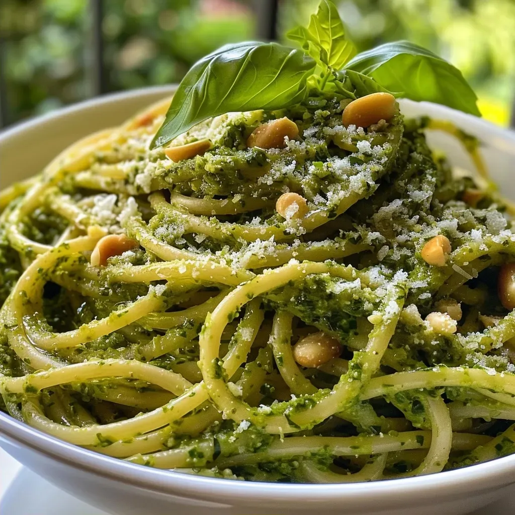 ['Close-up of a vibrant bowl of mango pesto with pasta, showcasing fresh ingredients.', 'Juicy mango pesto in a clear bowl, featuring basil leaves and nuts, viewed from the side.', 'Side view of delicious mango pesto, highlighting its creamy texture and colorful ingredients.', 'A fresh and vibrant mango pesto with spaghetti, emphasizing the richness of the dish.']